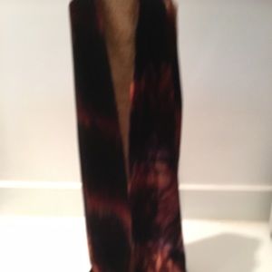 Velvety brown accent scarf